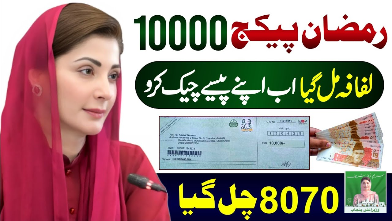 CM Punjab Unveils 10,000 PKR Nigahban Ramzan Package for Punjab Families